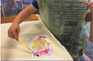 Kerstkaart met oerverf @ NME-Centrum InBredius